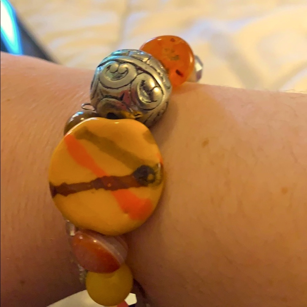 Memory wrap beaded bracelet